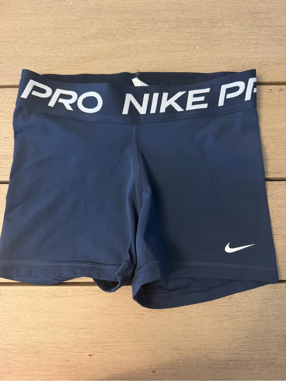 Nike Pro Girls' Navy Blue Athletic Compression Shorts